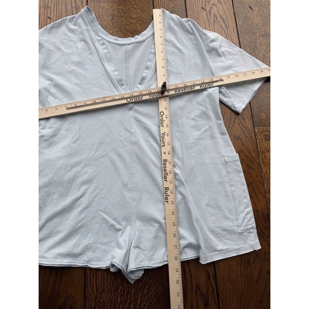 Free People Movement Hot Shot Tee T Shirt Romper One Piece Boardwalk Blue XS NWT - Picture 10 of 10